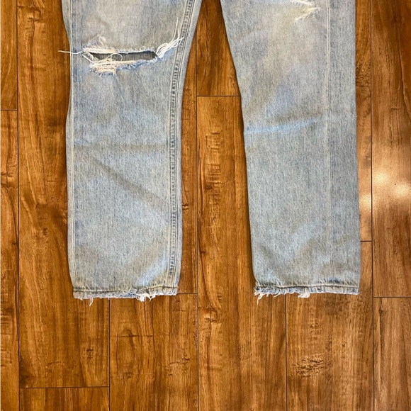 AGOLDE Women’s Riley High Rise Straight Distressed Crop Ankle Jean Size 26 - Picture 4 of 11